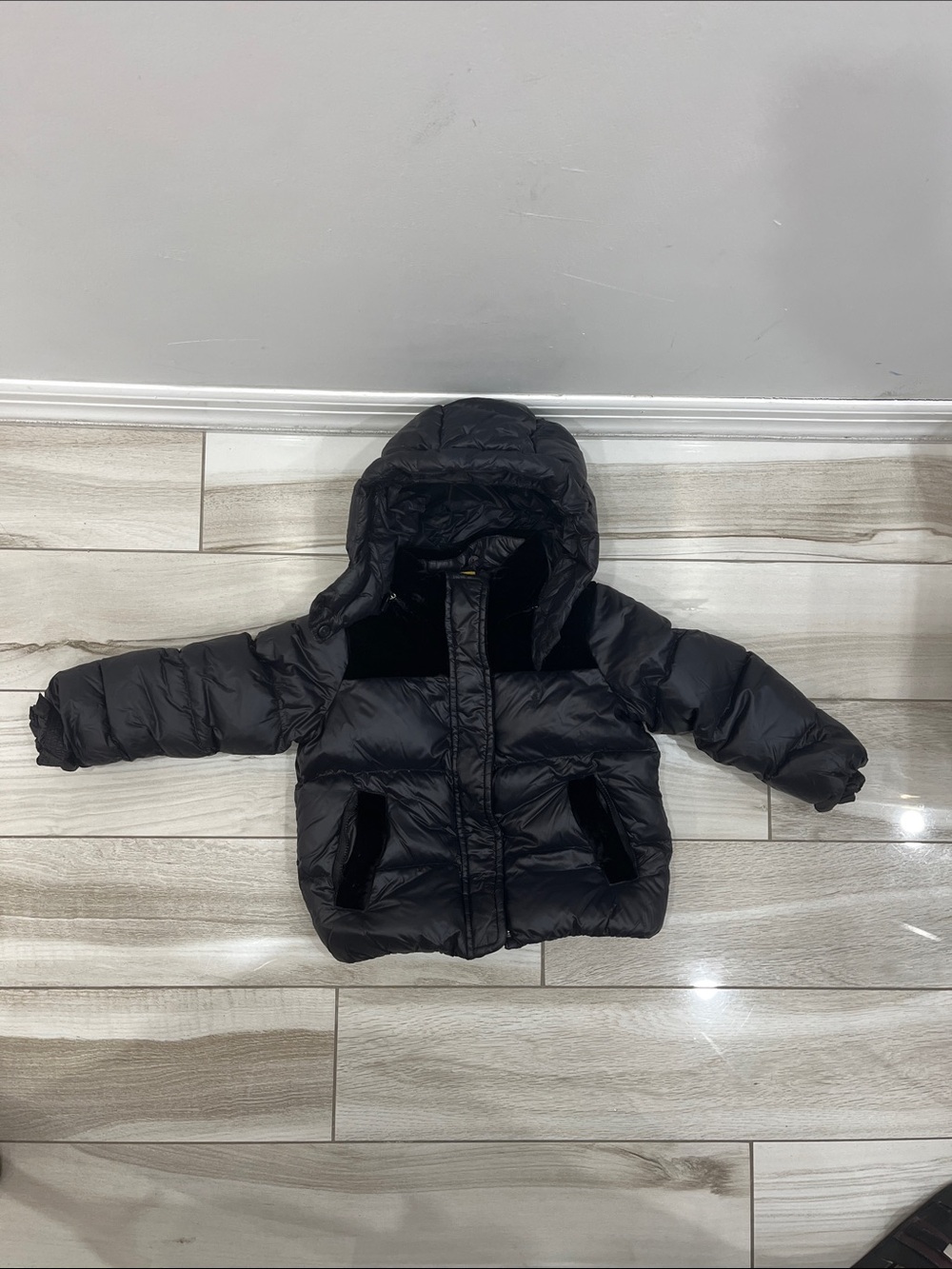 Polo by Ralph Lauren Kids Black Puffer Jacket with Hood